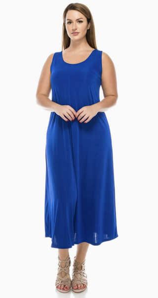 Royal Blue Long Tank Dress – Gondwana & Divine Clothing Co