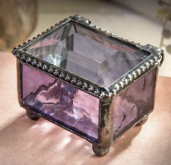 Purple Stained Glass Ring Box