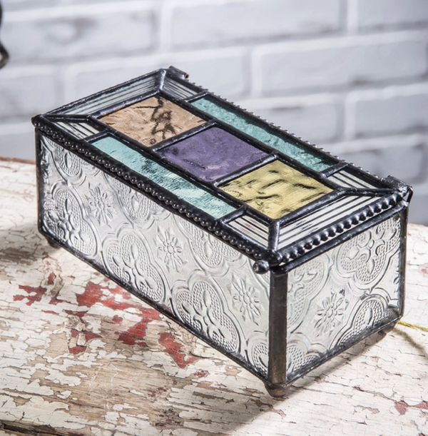Colorful Stained Glass Decorative Jewelry Box