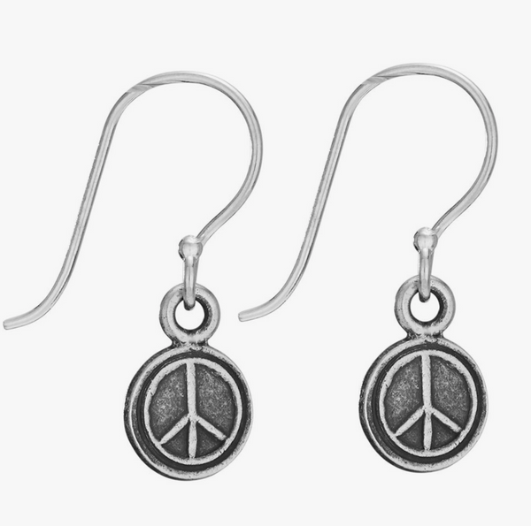 Peace Out Sterling Silver Earrings