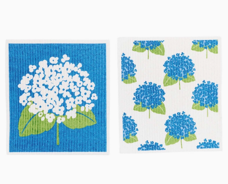 Blue Hydrangea Set/2 Swedish Towel