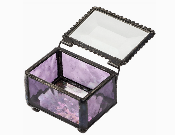 Purple Stained Glass Ring Box