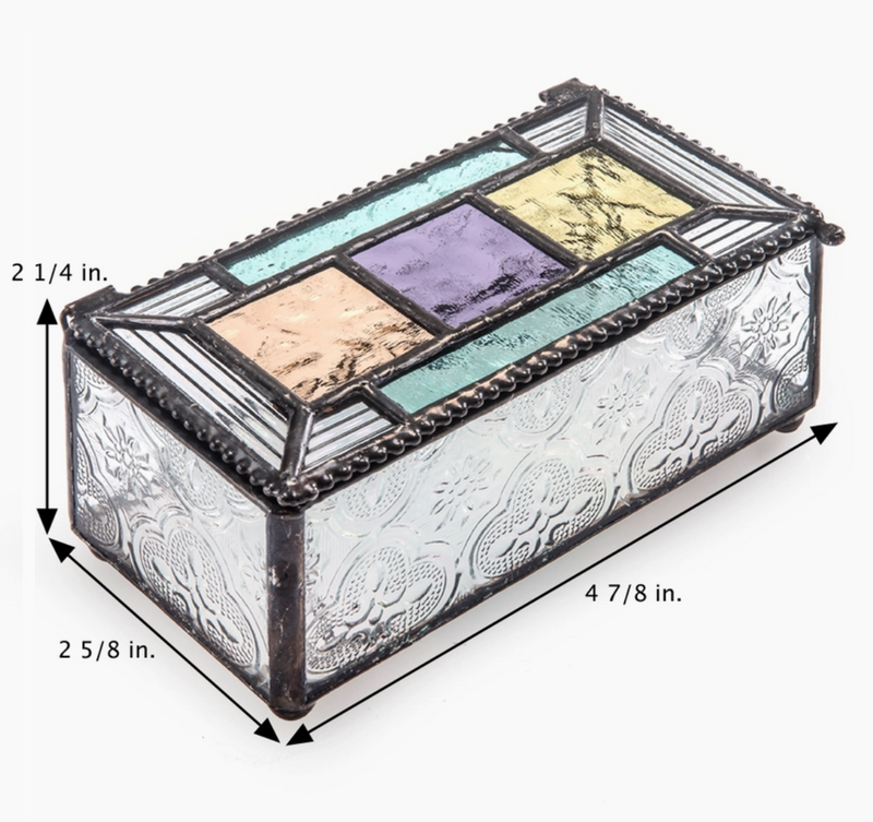 Colorful Stained Glass Decorative Jewelry Box