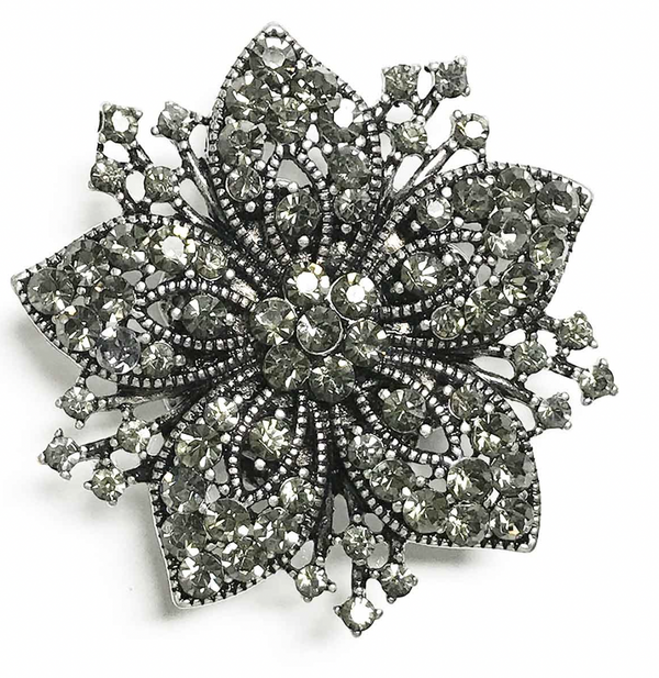 Crystal Flower Magentic Pin