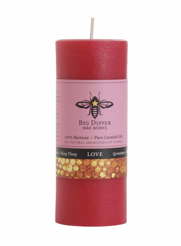 Love Beeswax Pillar