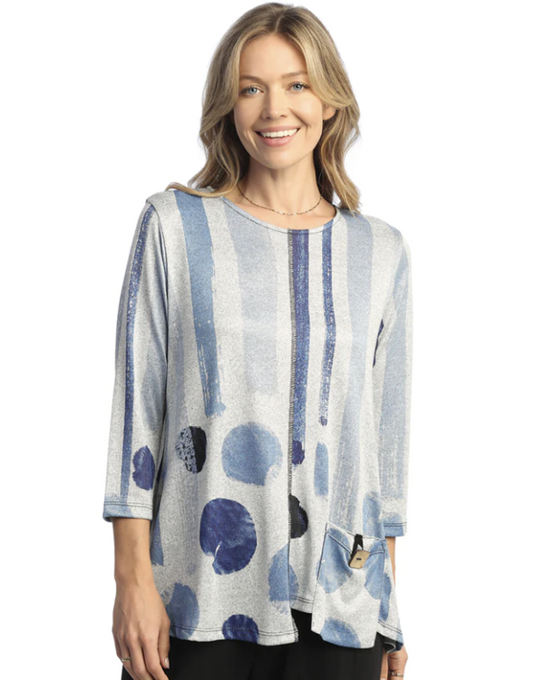 Plus Dots Heather Sweater Top