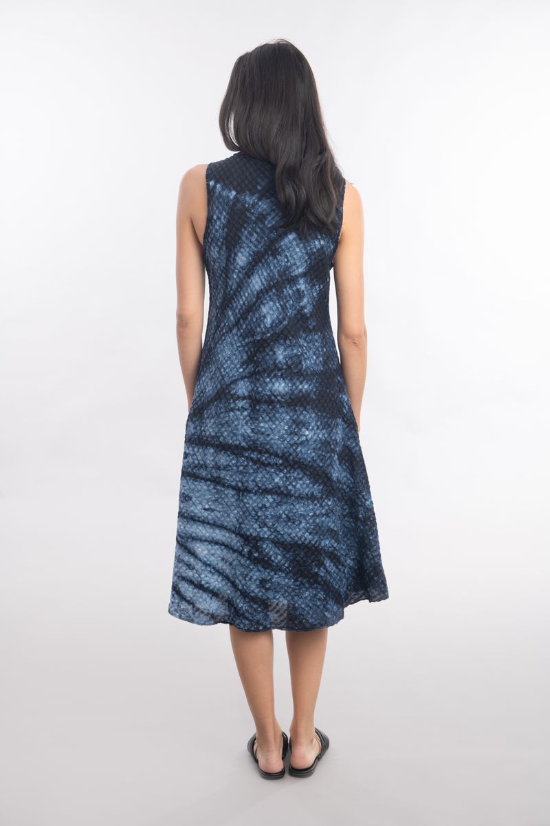 Navy Tie Dye Pocket Dress