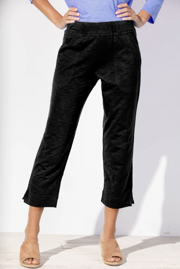 Black Cotton Capri