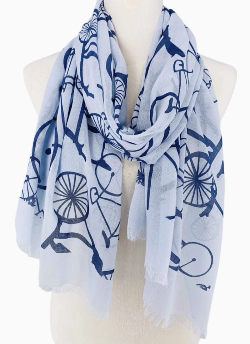 Blue Bicycle Scarf