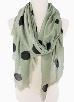 Green Polka Dot Scarf