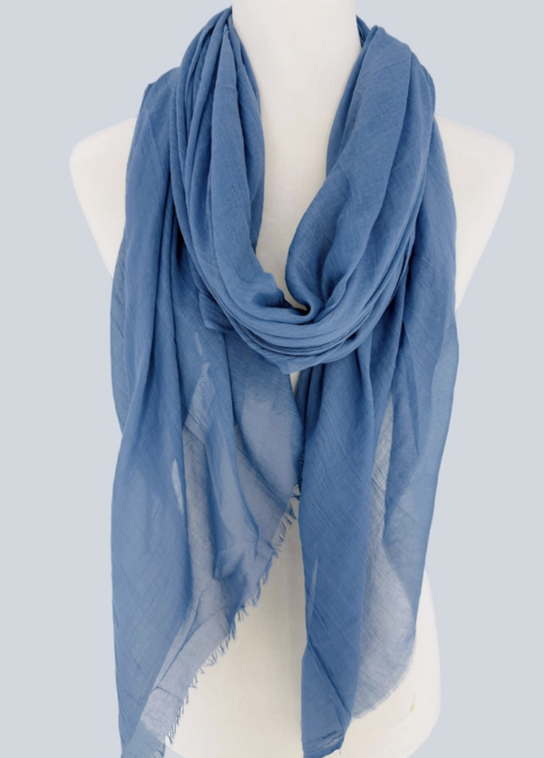 Super Soft Solid Blue Scarf