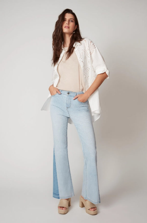 Bleach Wash Flare Jean