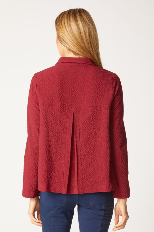 Wine Button Cardigan