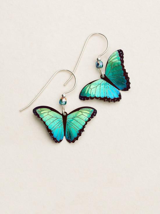 Green Bella Butterfly Earrings