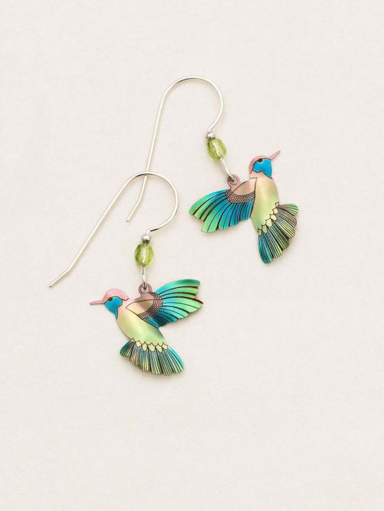 Green Hummingbird Earring