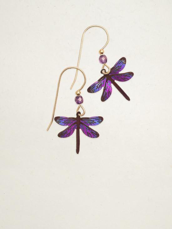 Violet Skies Dragonfly Earring