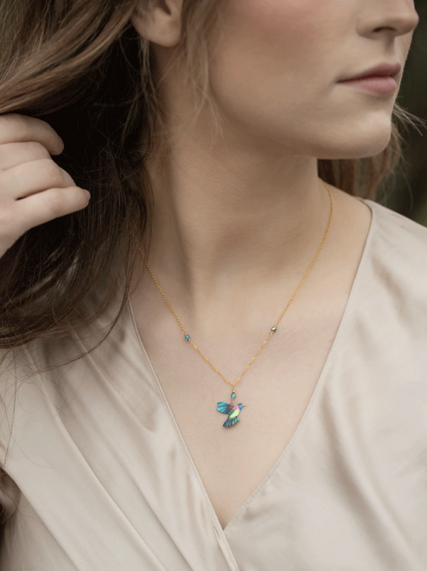 Green Picaflor Pendant Necklace