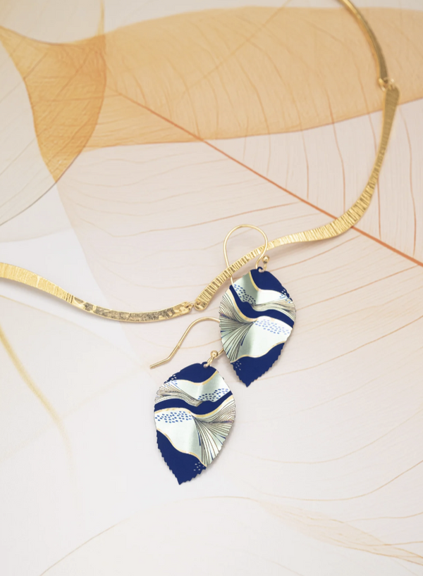 Indigo Eccentric Elm Earring