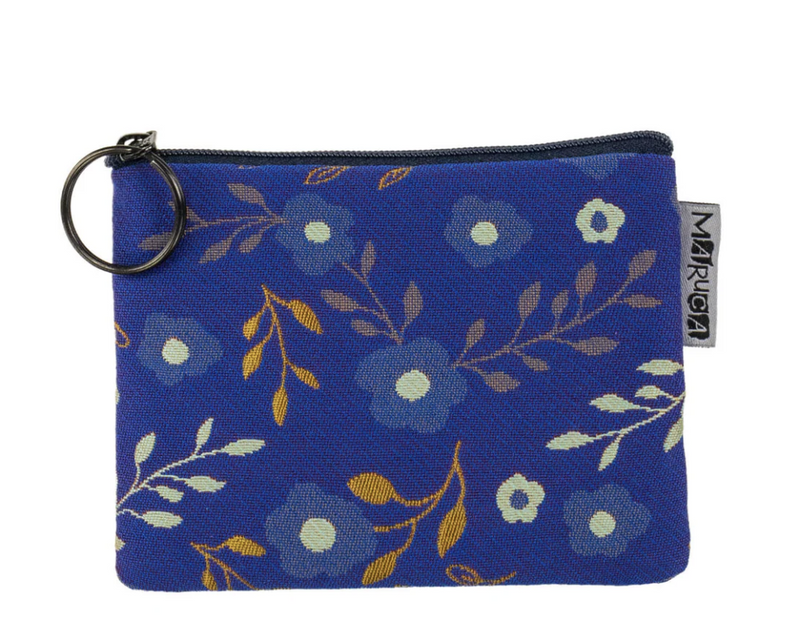 Flora Cobalt Coin Purse