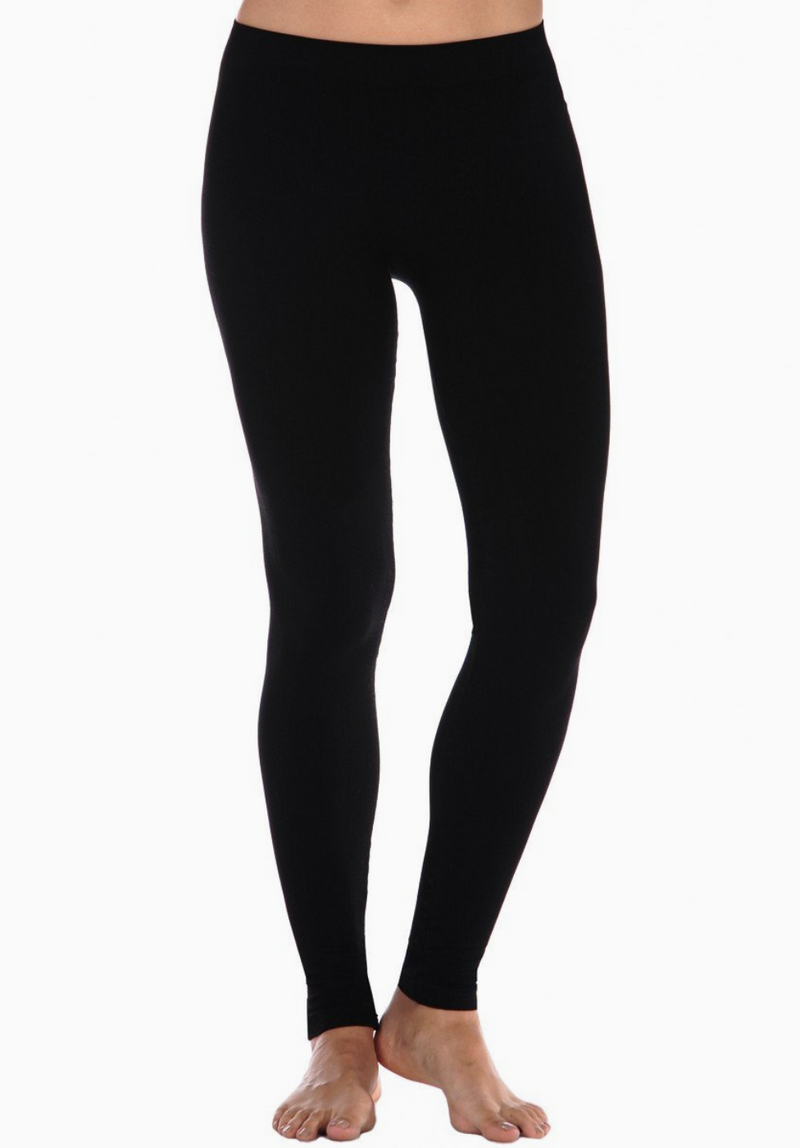 Matte Black Micro Rib Legging