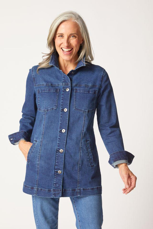 Dark Wash Denim Boyfriend Jean Jacket