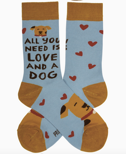 All You Need Is Love and A Dog Crew Sock
