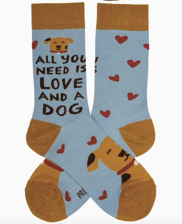 All You Need Is Love and A Dog Crew Sock