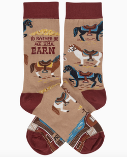 Rather Be At the Barn Crew Sock
