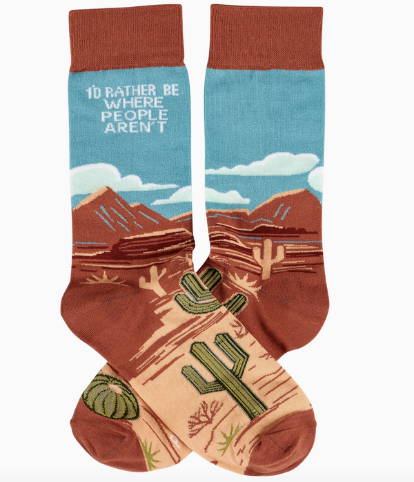 Rather Be Where People Aren't Crew Sock