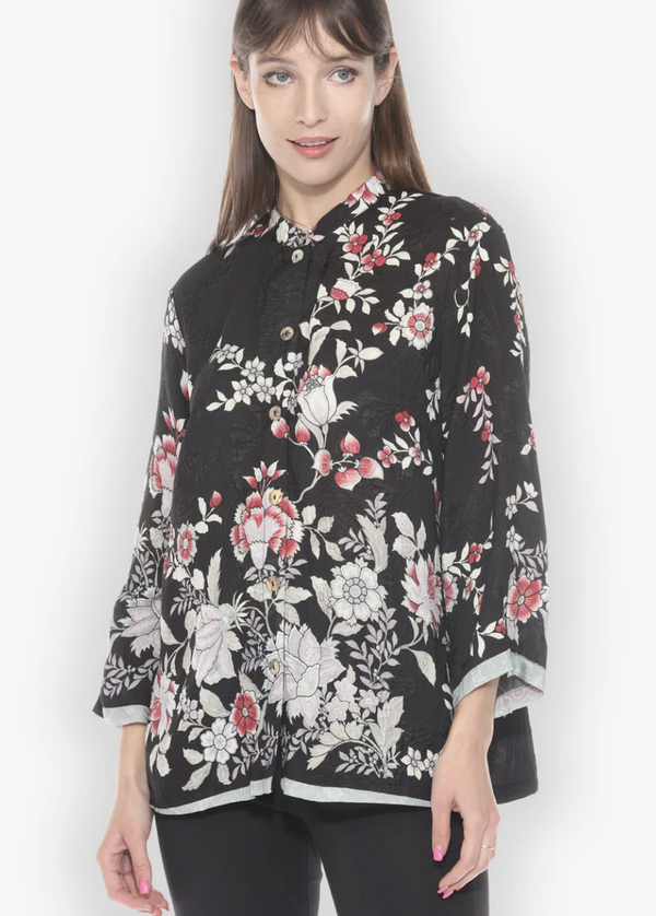 Botanical Garden Silk Blouse