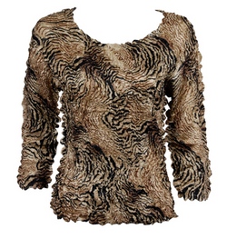 Swirl Animal Satin Petal Top