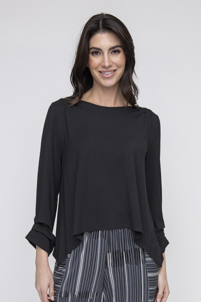 Rayon Knit Pleat Top