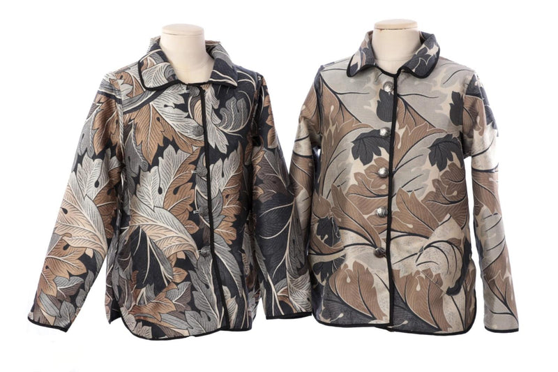 Neutral Leaves Reversible Jacket