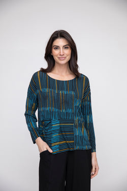 Oceans Stripe Pocket Top