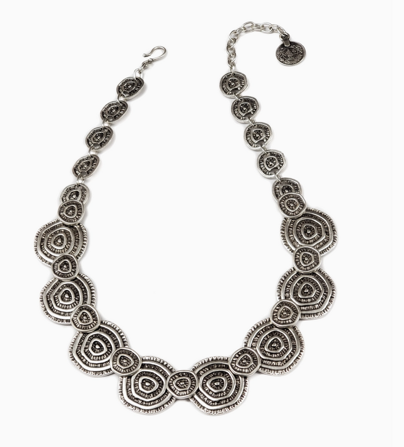 Pewter Muit Circle Necklace