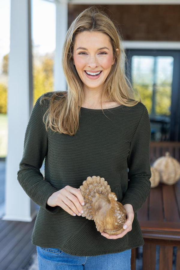 Forest Texture Seam Top