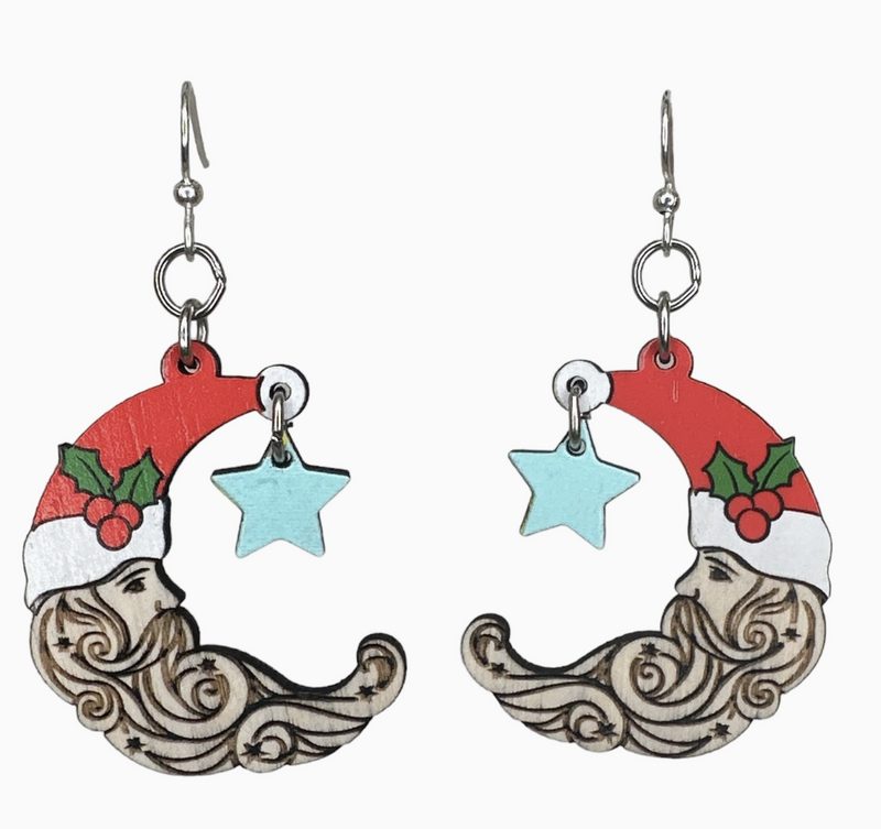 Santa Moon Earrings