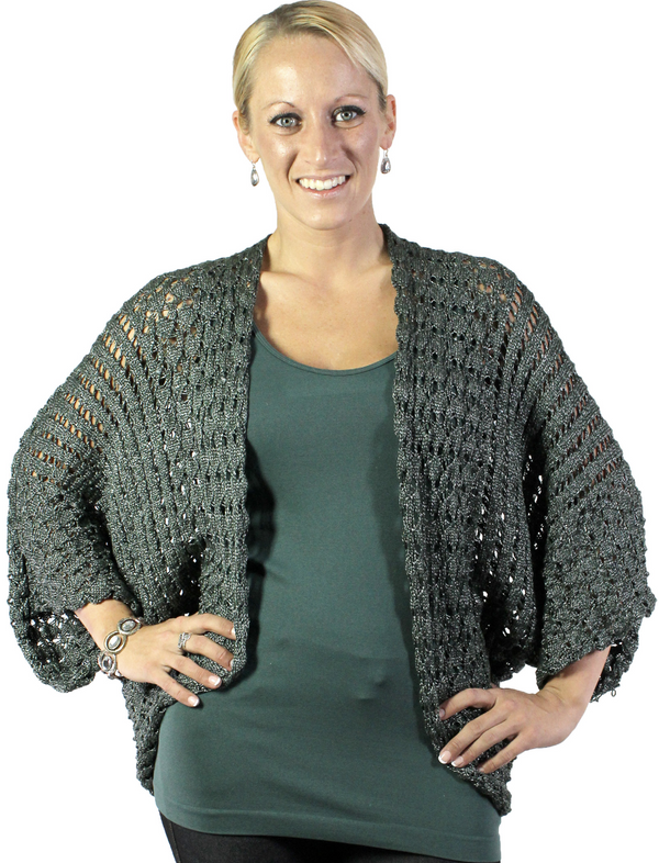 Olive Crochet Shrug