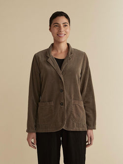 Saddle Corduroy Button Jacket