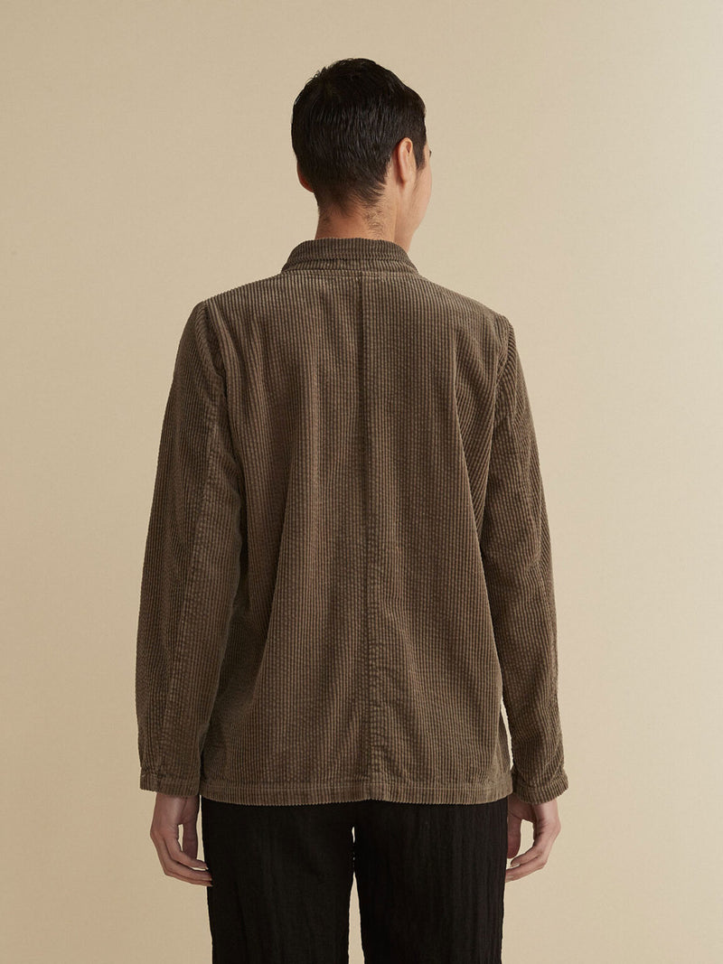 Saddle Corduroy Button Jacket