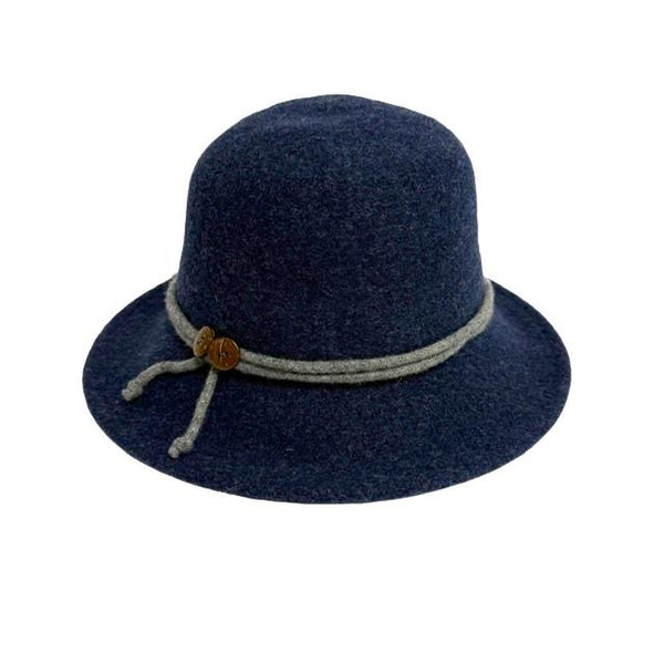 Denim Boiled Wool Brim Hat