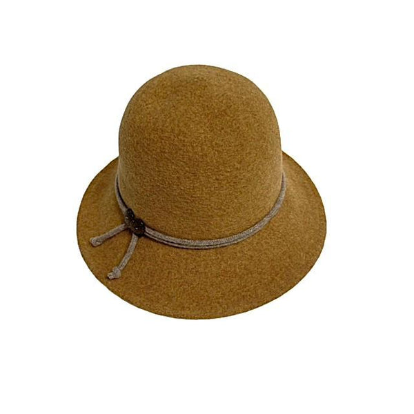 Mustard Boiled Wool Brim Hat