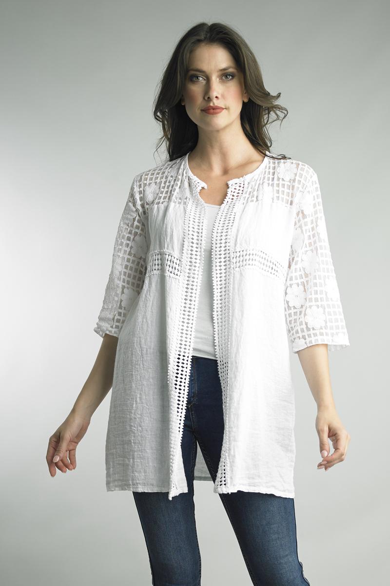 Embroidered Lace Duster