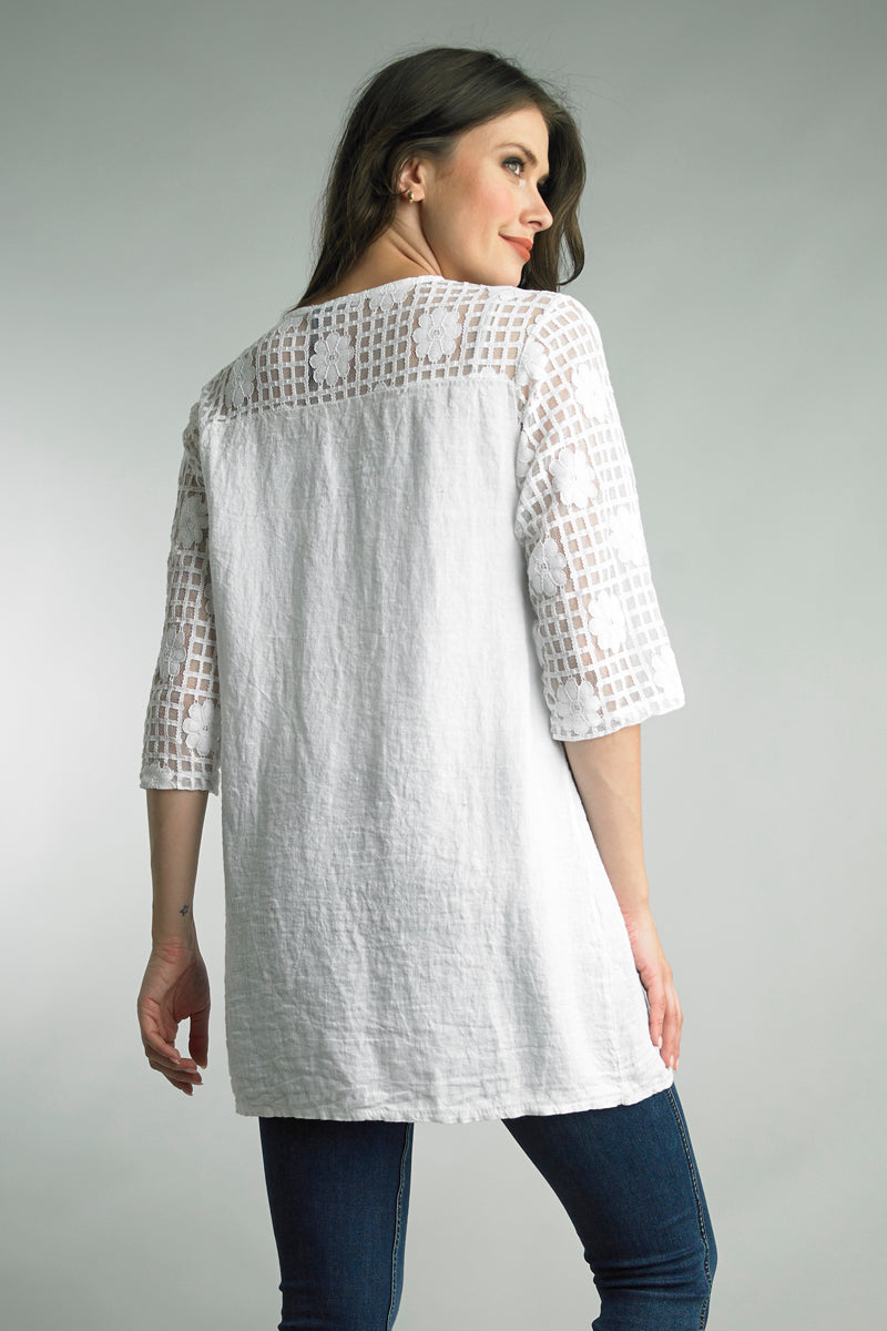 Embroidered Lace Duster