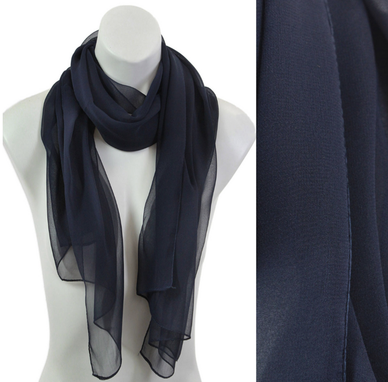 Navy Silky scarf