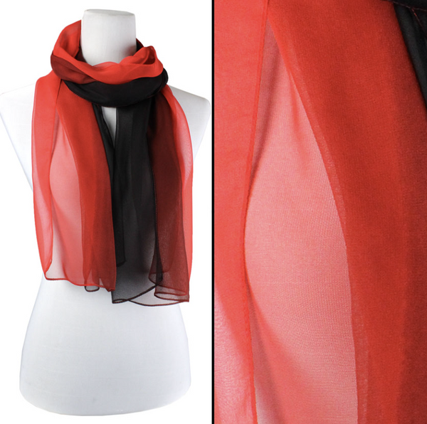 Black & Red Silky scarf