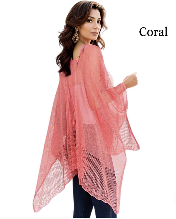 Coral Knit Ruanas