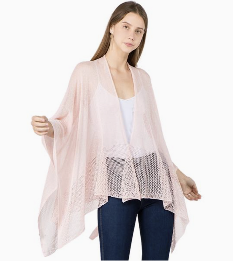 Light Pink Knit Ruanas