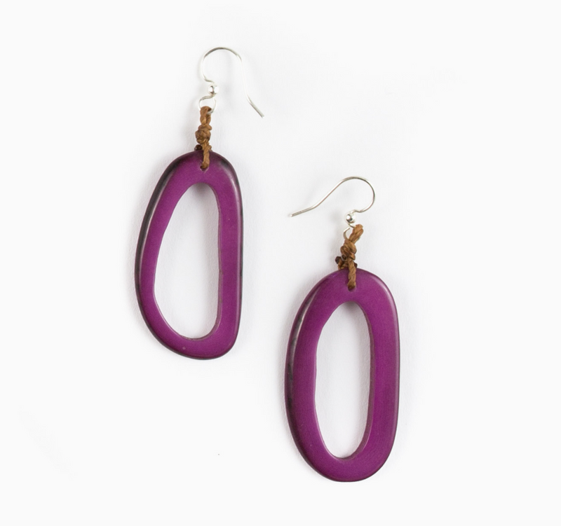 Purple Marianitas Earring
