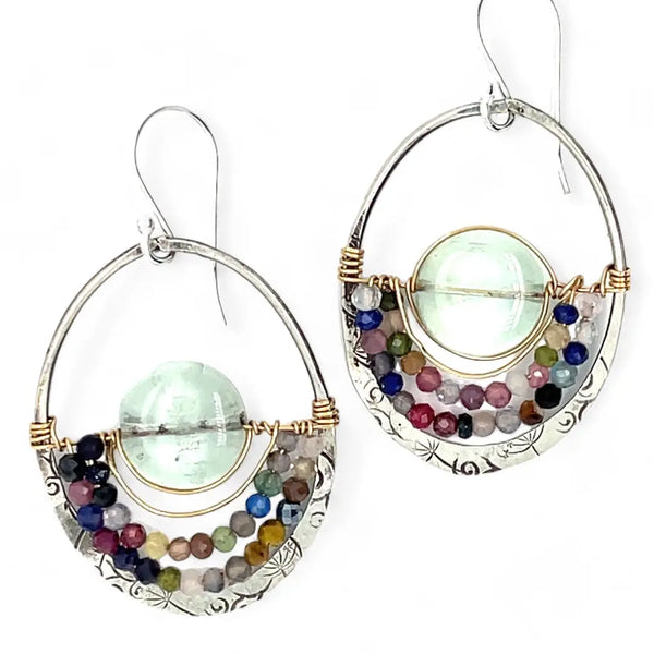 Flourite Mixed Gem Earrings